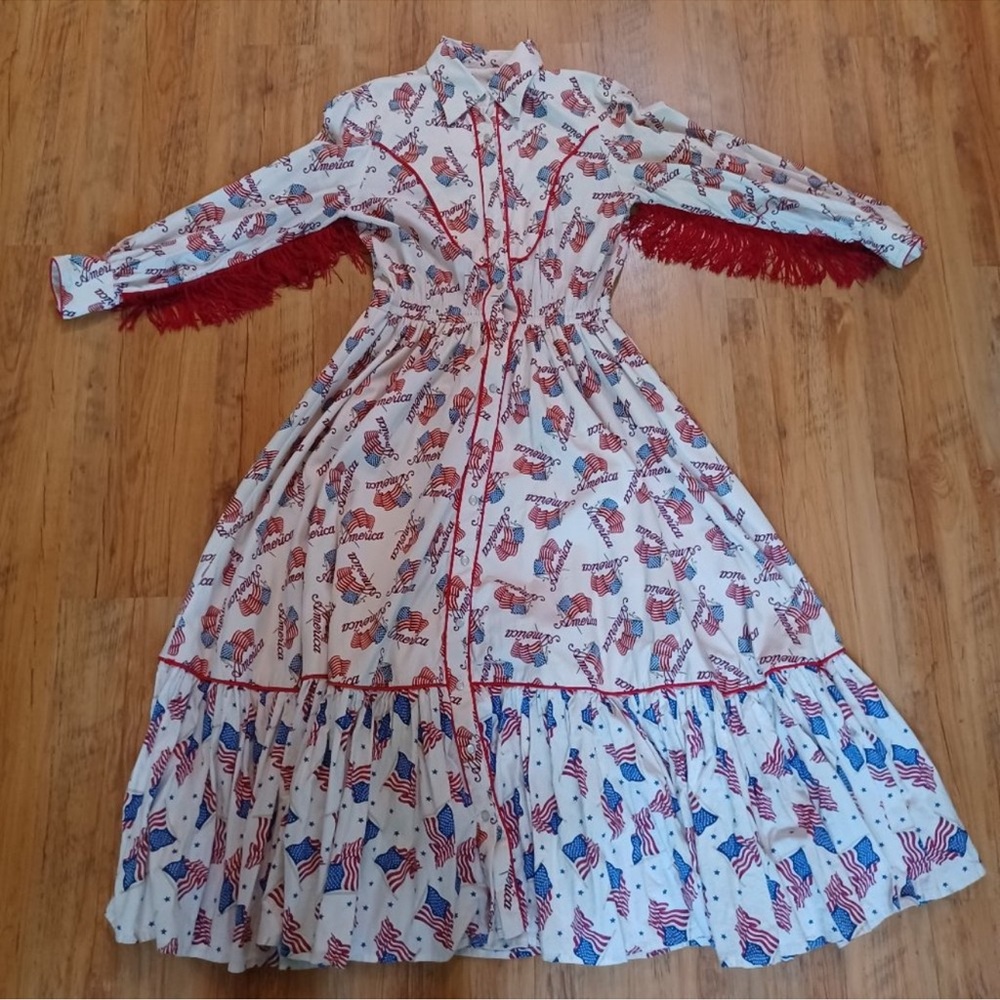 Western Americana patriot dress medium
